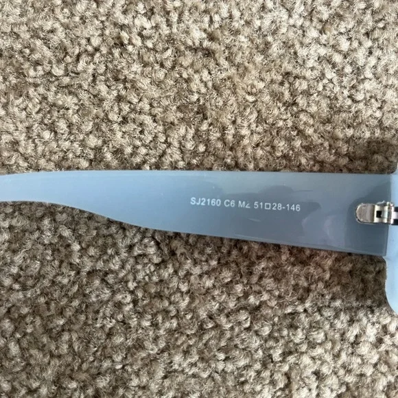 Blue Retro 90’s Rectangle Sunglasses - Picture 5 of 5